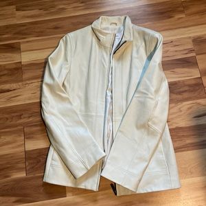 Calvin Klein white leather jacket